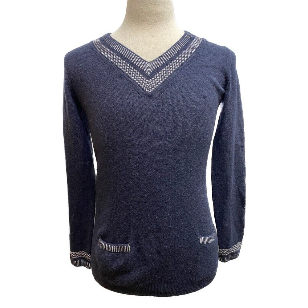 100% Authentic Loro Piana Baby-Cashmere V Neck Women's Sweater / Dress Size 40EU